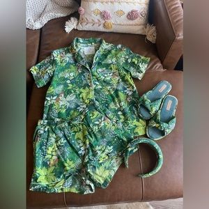 Printfresh Tropical Oasis Pajama & Slippers Bundle